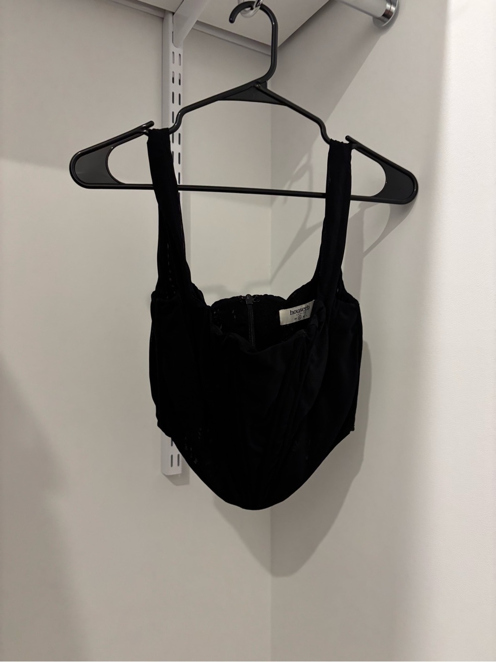 House of CB Black Structured Bustier Top